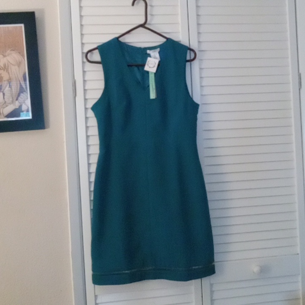 Esley teal cocktail dress